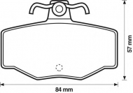 Комплект тормозных колодок BENDIX 571421B