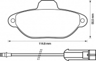 Комплект тормозных колодок BENDIX 571893B