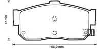 Комплект тормозных колодок BENDIX 572376B