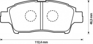 Комплект тормозных колодок BENDIX 572404B