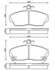 Комплект тормозных колодок BENDIX 572430B
