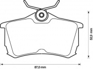 Комплект тормозных колодок BENDIX 572478B