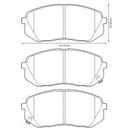 Комплект тормозных колодок BENDIX 572612B