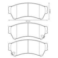 Комплект тормозных колодок BENDIX 572628B