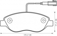 Комплект тормозных колодок BENDIX 573076B