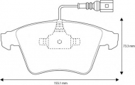 Комплект тормозных колодок BENDIX 573160B