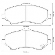 Комплект тормозных колодок BENDIX 573298B