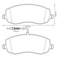 Комплект тормозных колодок BENDIX 573327B