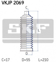 Комплект пыльника SKF VKJP 2069