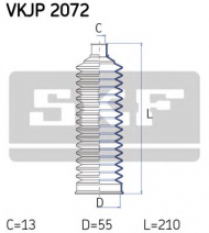 Комплект пыльника SKF VKJP 2072