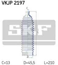 Комплект пыльника SKF VKJP 2197