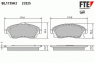 Комплект тормозных колодок FTE BL1739A2