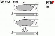 Комплект тормозных колодок FTE BL1480A1