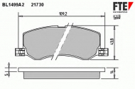 Комплект тормозных колодок FTE BL1499A2