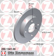 Тормозной диск ZIMMERMANN 250.1341.00
