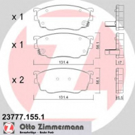 Комплект тормозных колодок ZIMMERMANN 23777.155.1