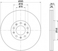 Тормозной диск HELLA 8DD 355 116-631