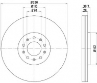Тормозной диск HELLA 8DD 355 116-651