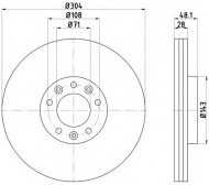 Тормозной диск HELLA 8DD 355 117-331