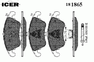 Комплект тормозных колодок ICER 181865