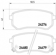 Комплект тормозных колодок PAGID T1553
