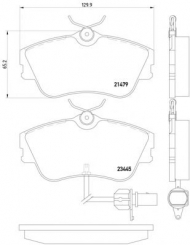 Комплект тормозных колодок PAGID T5140