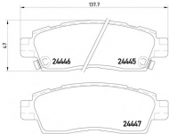 Комплект тормозных колодок PAGID T1646