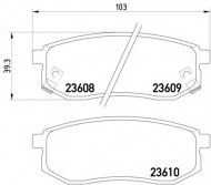 Комплект тормозных колодок PAGID T1309