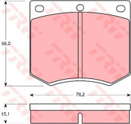 Комплект тормозных колодок TRW GDB660