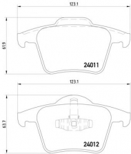 Комплект тормозных колодок PAGID T1394
