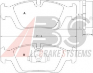 Комплект тормозных колодок A.B.S. 36678 OE
