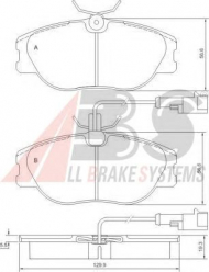 Комплект тормозных колодок A.B.S. 36800 OE
