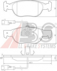 Комплект тормозных колодок A.B.S. 37012 OE