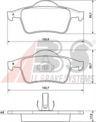Комплект тормозных колодок A.B.S. 37098 OE