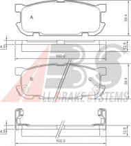 Комплект тормозных колодок A.B.S. 37190