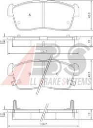 Комплект тормозных колодок A.B.S. 37222