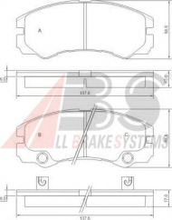 Комплект тормозных колодок A.B.S. 37257
