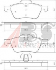 Комплект тормозных колодок A.B.S. 37279 OE