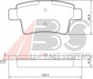 Комплект тормозных колодок A.B.S. 37597