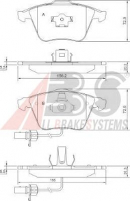 Комплект тормозных колодок A.B.S. P 85 084