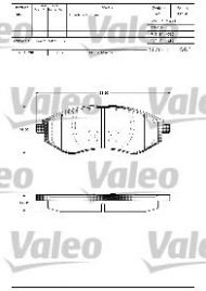 Комплект тормозных колодок VALEO 601305