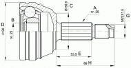 Шарнирный комплект OPEN PARTS CVJ5198.10