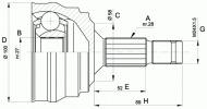 Шарнирный комплект OPEN PARTS CVJ5462.10