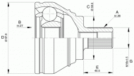 Шарнирный комплект OPEN PARTS CVJ5536.10