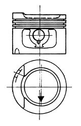 Поршень KOLBENSCHMIDT 91513600