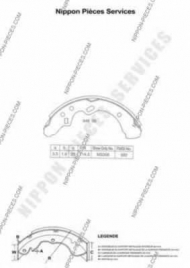 Тормозные колодки NPS M350A28