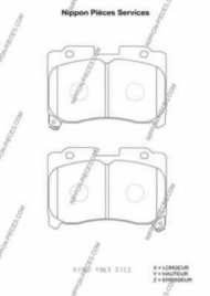 Комплект тормозных колодок NPS T360A83