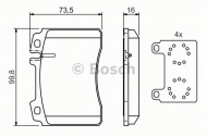 Комплект тормозных колодок BOSCH 0 986 424 170