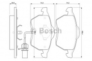 Комплект тормозных колодок BOSCH 0 986 424 633