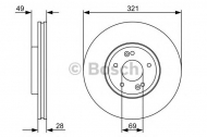 Тормозной диск BOSCH 0 986 479 536